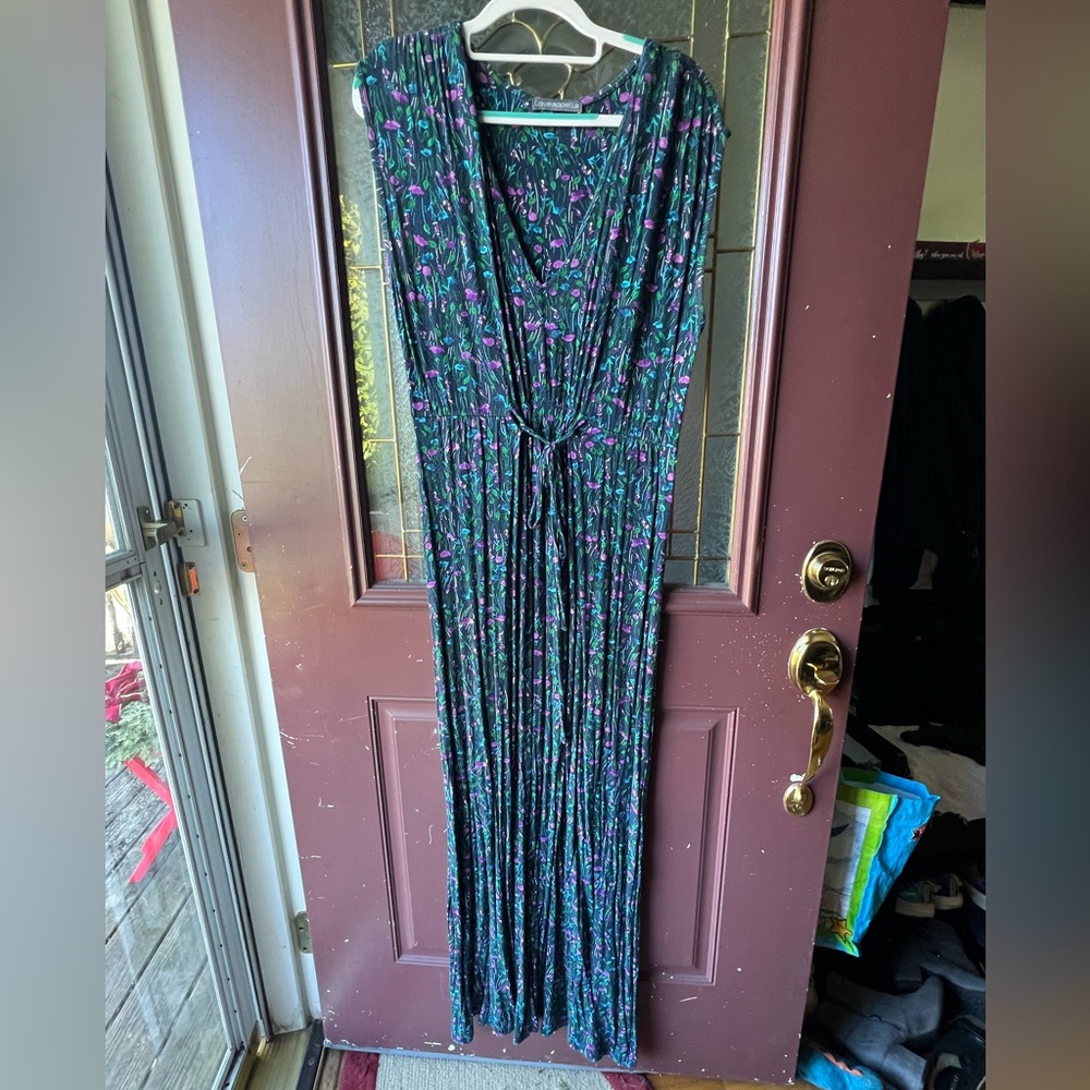 Floral Maxi Dress with Tie Waist